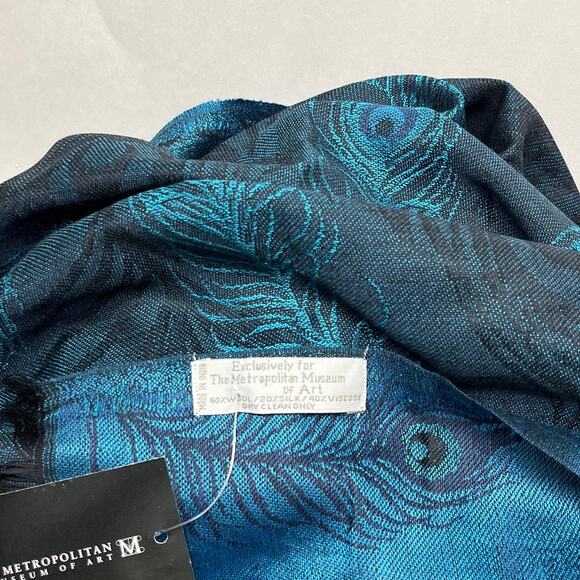 Metropolitan Museum of Art Maurice Pillard Verneuil Peacock Feather Shawl Scarf - Picture 5 of 8